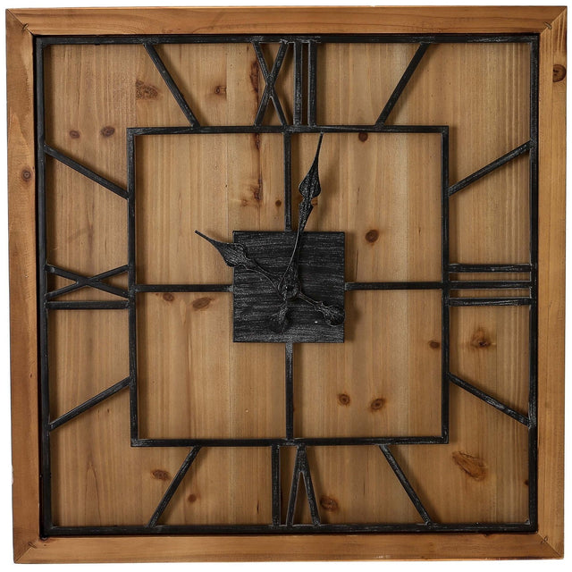 williston square large wooden wall clock