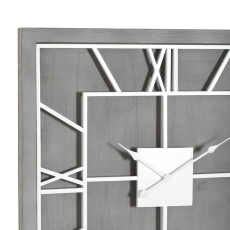 williston grey square wall clock