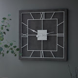 williston grey square wall clock