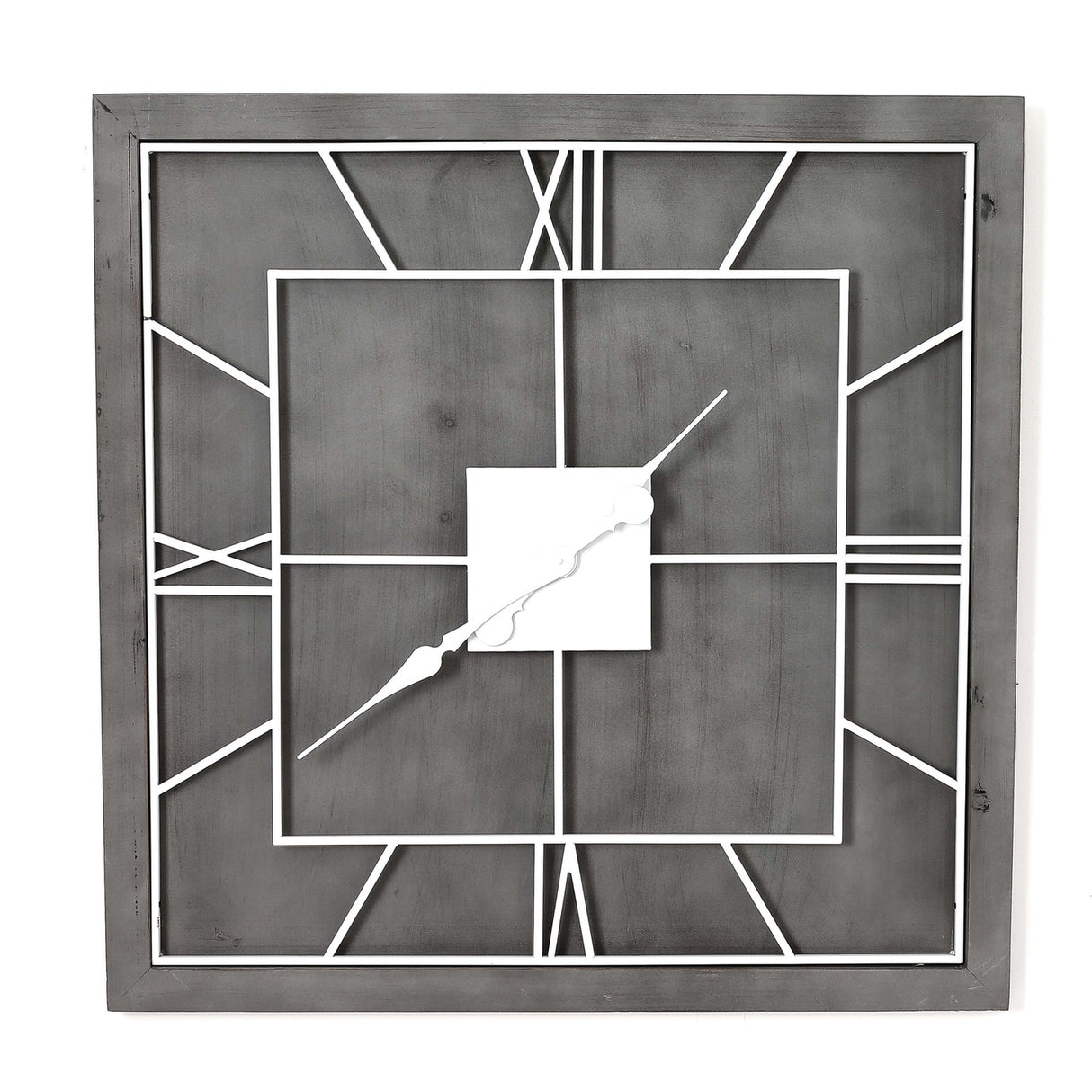 williston grey square wall clock
