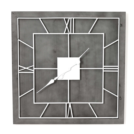 williston grey square wall clock