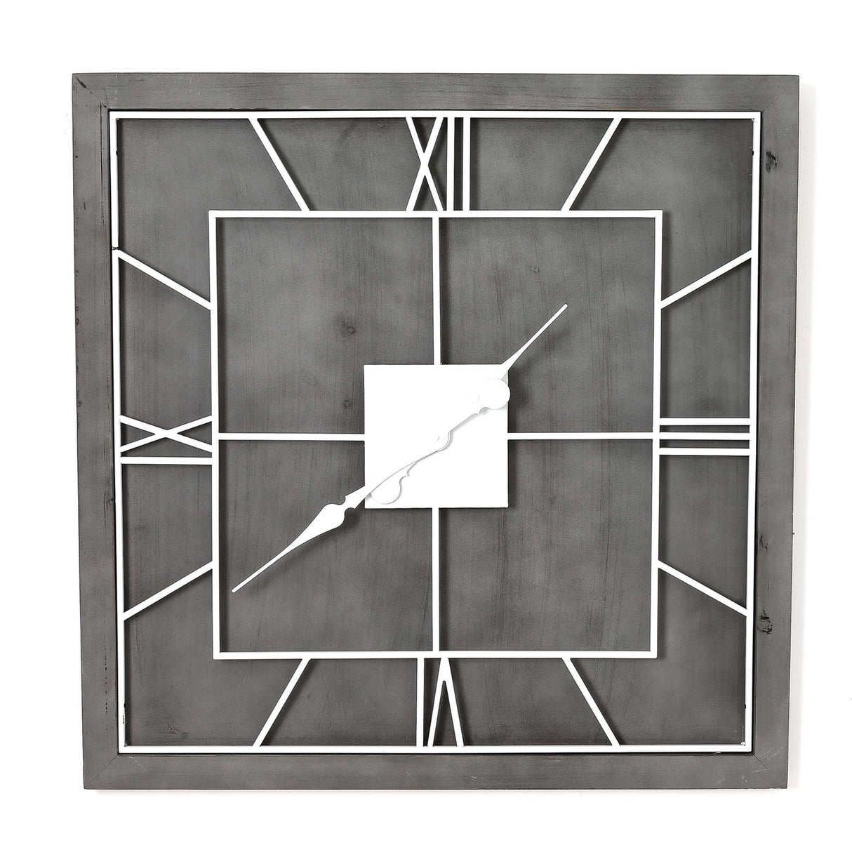 Clarisse Williston Grey Square Wall Clock