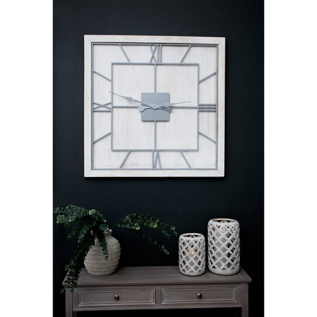 williston white square large wall clock