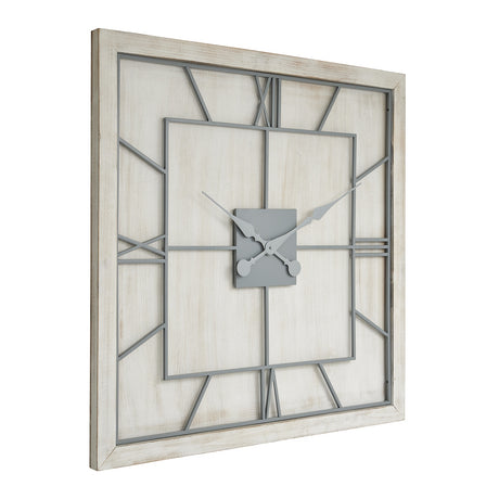 williston white square large wall clock