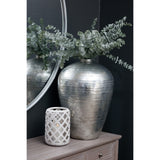 hammered silver astral vase