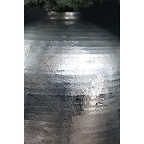 hammered silver astral vase