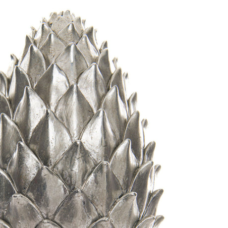 tall silver pinecone finial