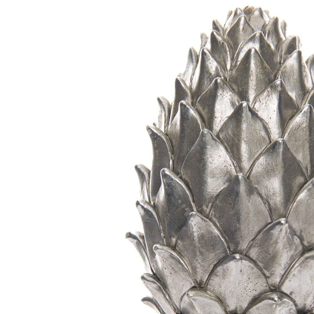 tall large silver pinecone finial