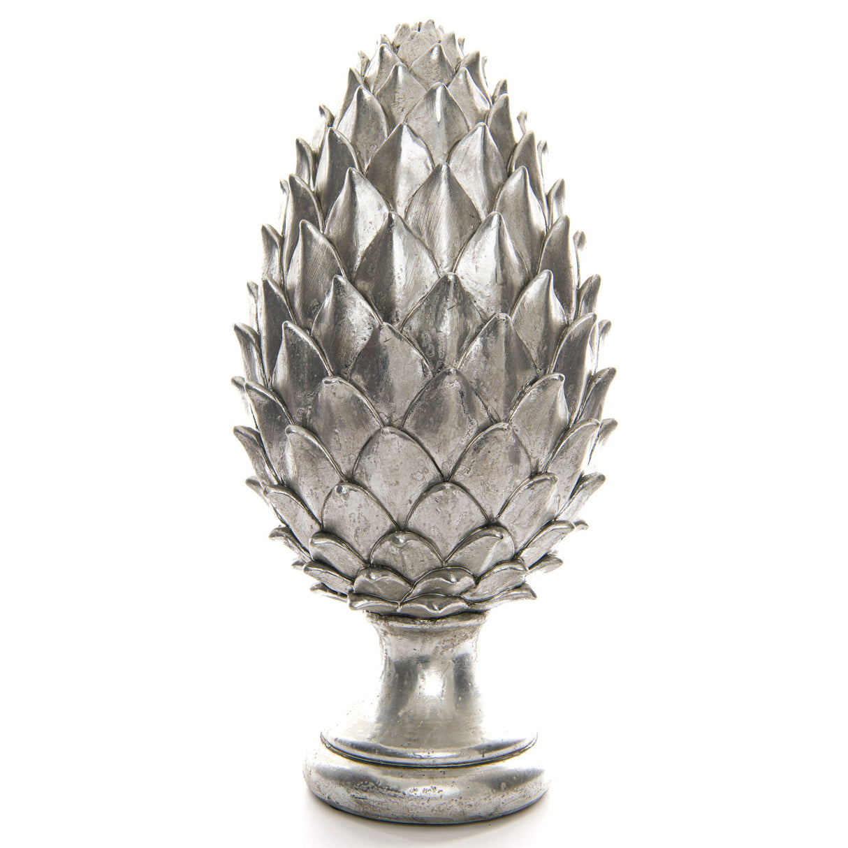 Livia Large Silver Pinecone Finial