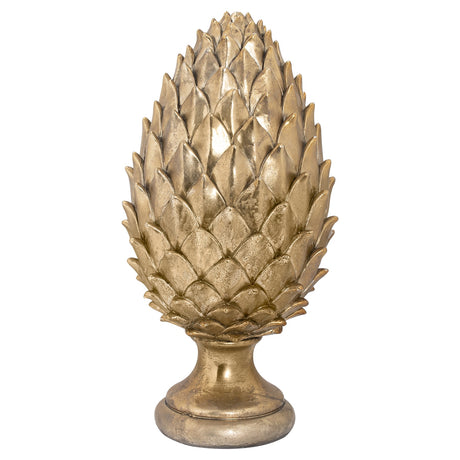 tall large gold pinecone finial