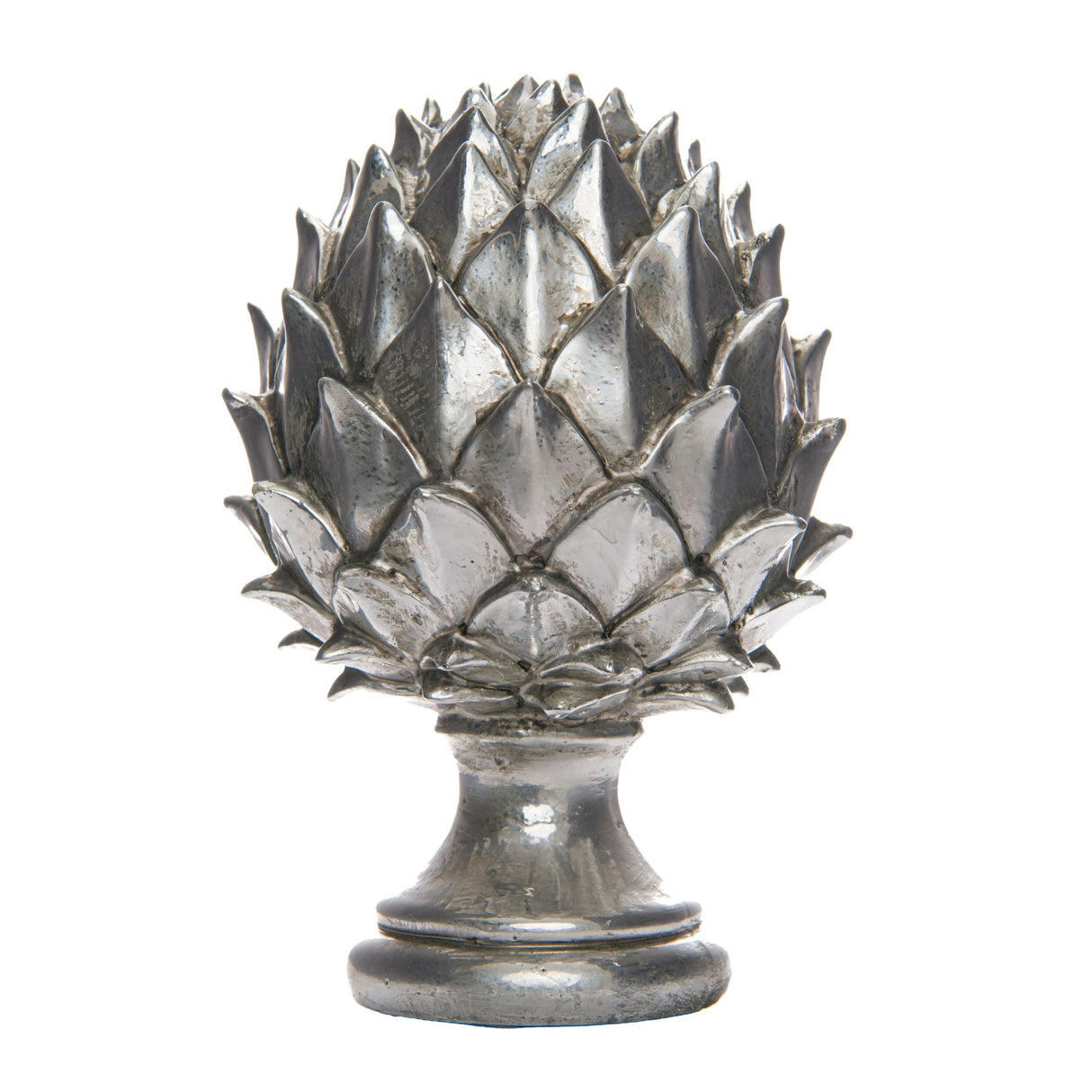 silver pinecone finial
