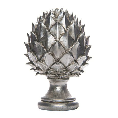 silver pinecone finial
