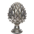large silver pinecone finial