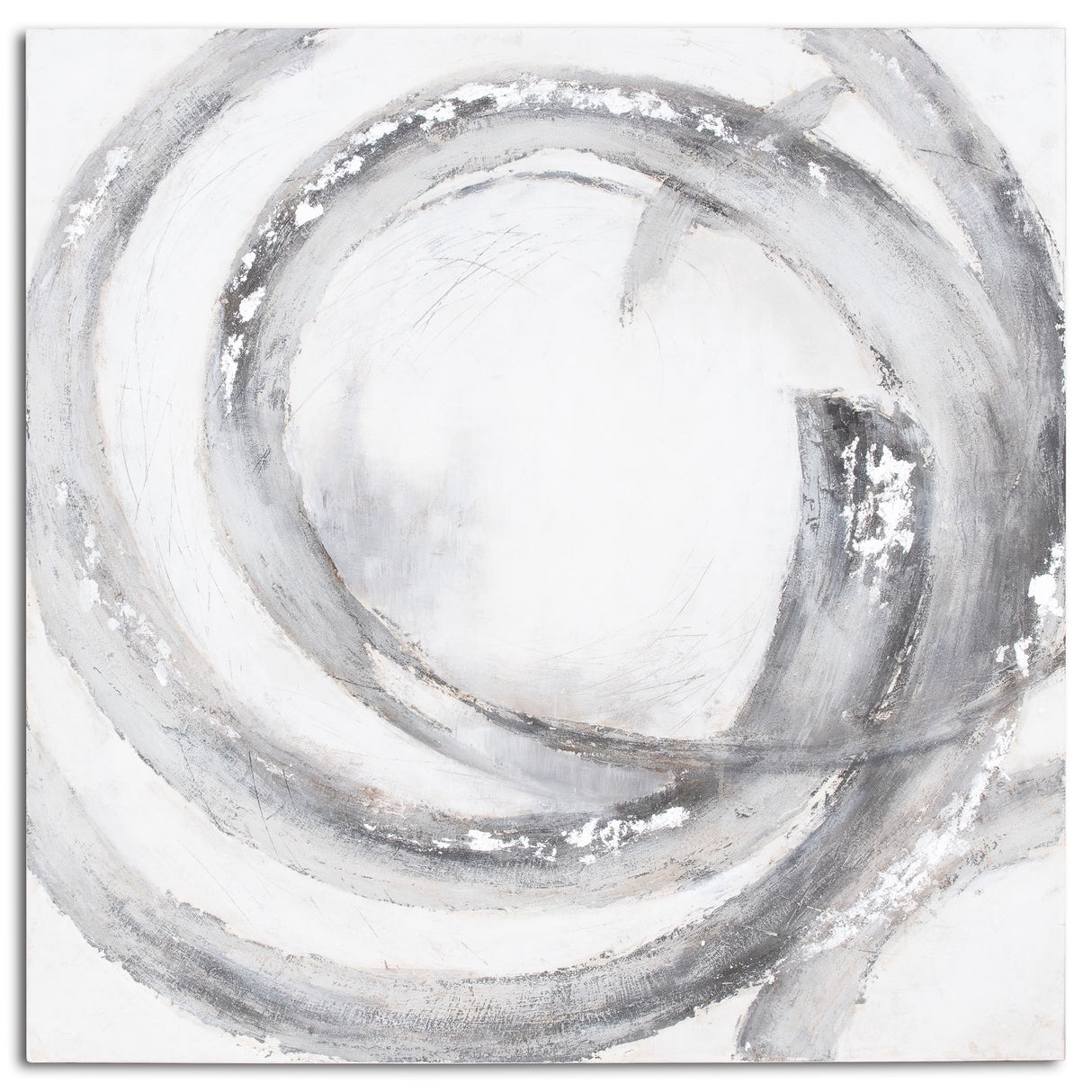 galaxy silver and grey hand painted canvas