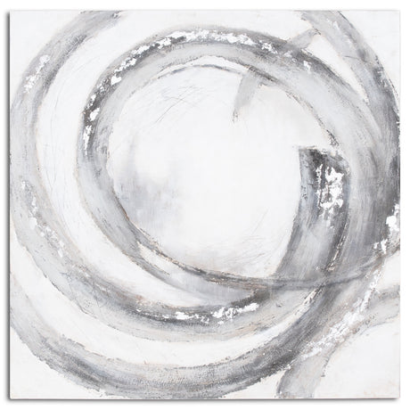 galaxy silver and grey hand painted canvas