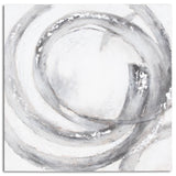 Vivienne Silver And Grey Hand Painted Canvas