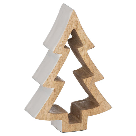 the noel collection snowy standing small wooden tree