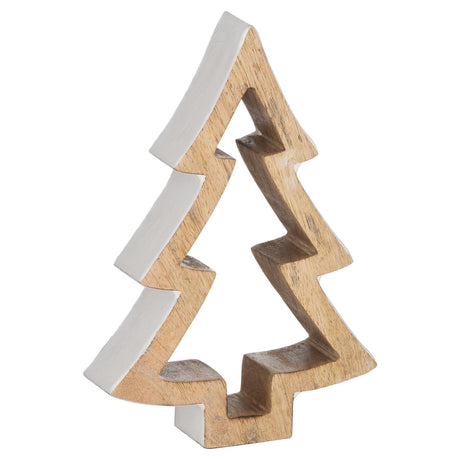the noel collection snowy standing wooden tree