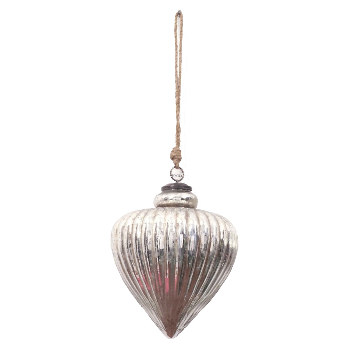 the noel collection antique silver large vallupe bauble
