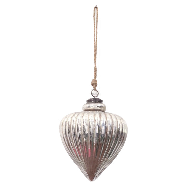 the noel collection antique silver large vallupe bauble