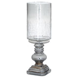 smoked midnight glass candle holder