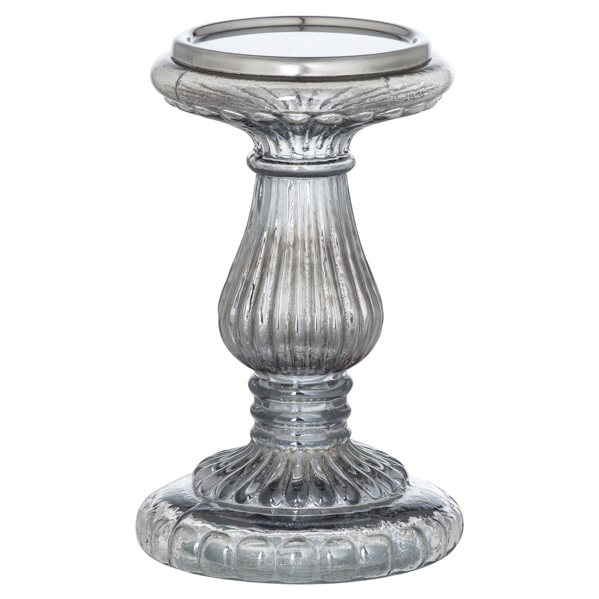 smoked midnight small candle pillar
