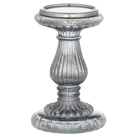 smoked midnight small candle pillar