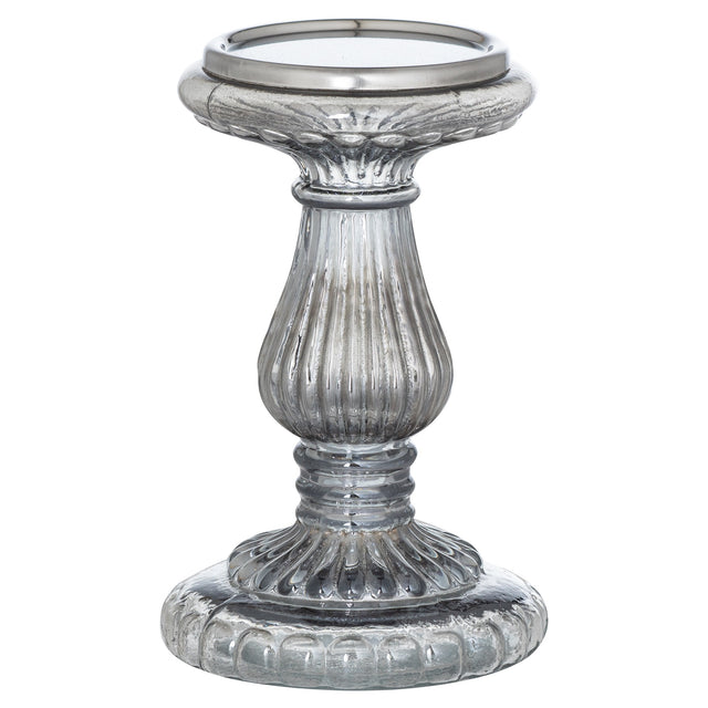 smoked midnight small candle pillar