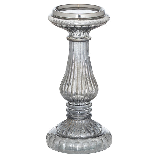 smoked midnight medium candle pillar