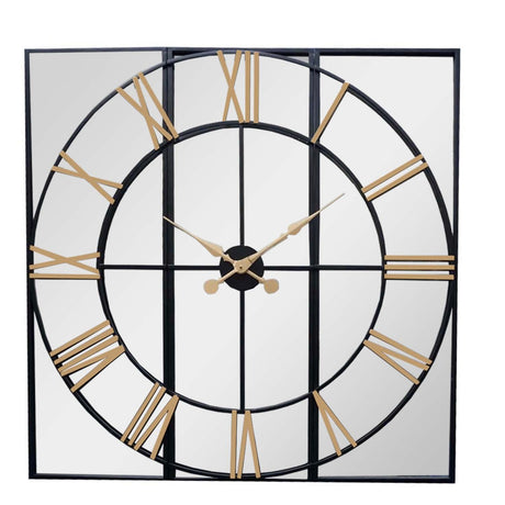 brooklyn black and gold wall clock
