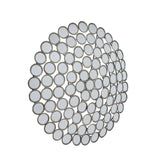 Vivienne Large Round Convex Antiqued Silver Multi Mirror