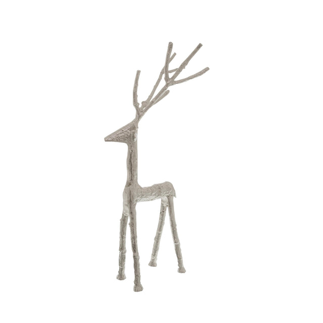 small silver standing stag ornament