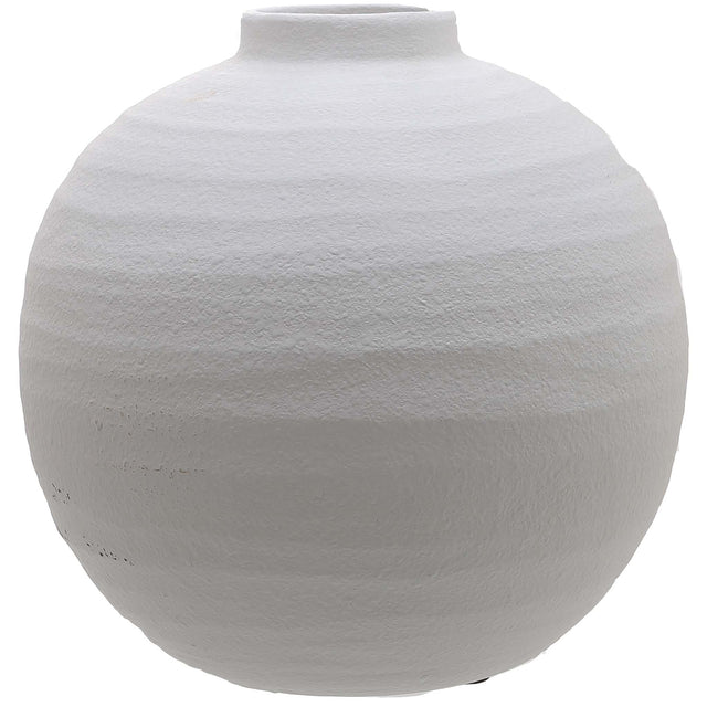 tiber matt white ceramic vase