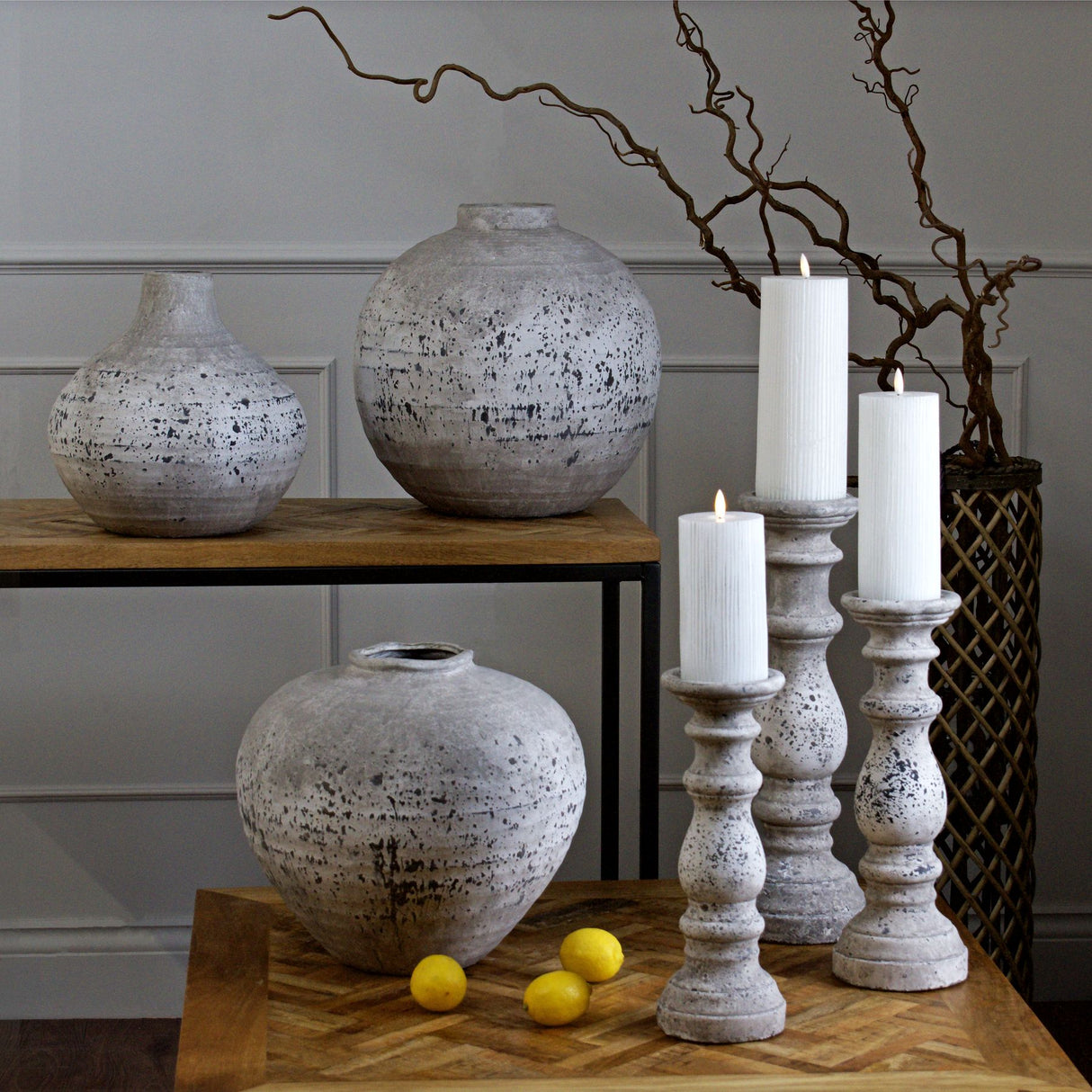 tiber large stone ceramic vase
