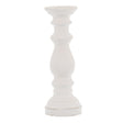 matt white ceramic column candle holder
