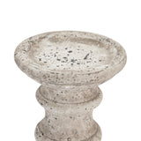 small stone ceramic column candle holder
