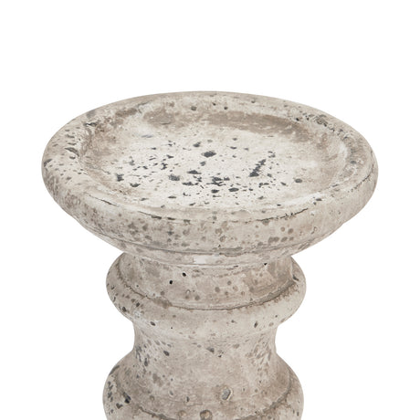 small stone ceramic column candle holder