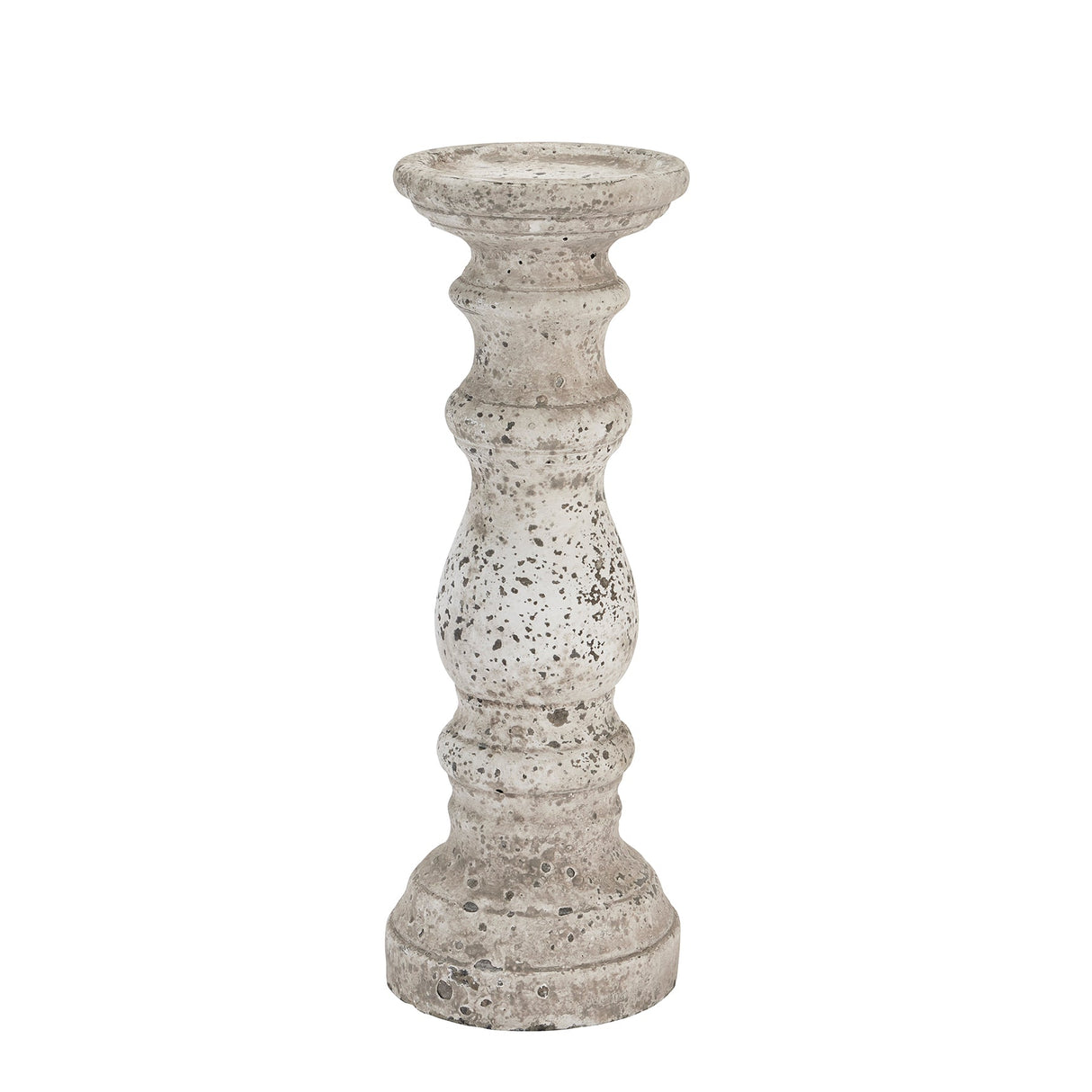 Aline Small Stone Ceramic Column Candle Holder