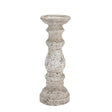 small stone ceramic column candle holder