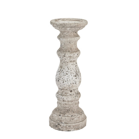 small stone ceramic column candle holder