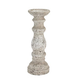 Maelle Small Stone Ceramic Column Candle Holder