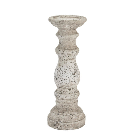 stone ceramic column candle holder