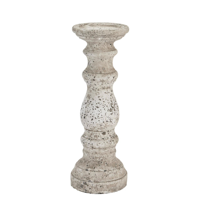 stone ceramic column candle holder