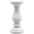 small matt white ceramic candle holder