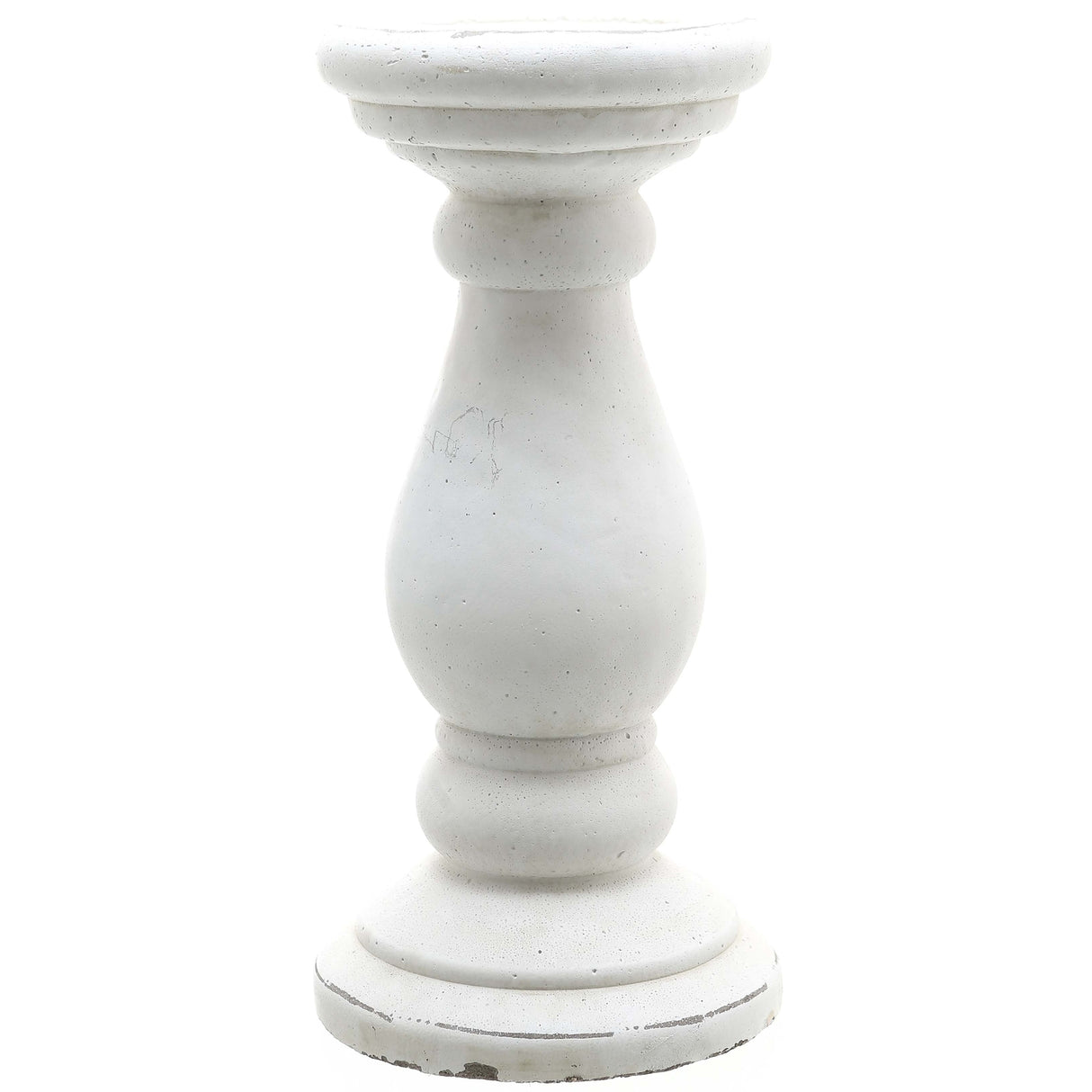 small matt white ceramic candle holder