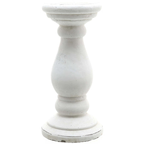 small matt white ceramic candle holder
