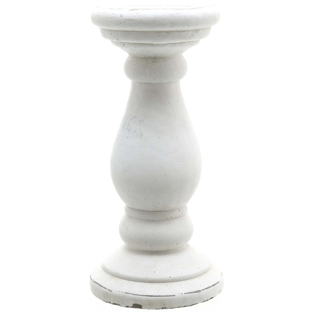 small matt white ceramic candle holder