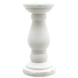 matt white ceramic candle holder