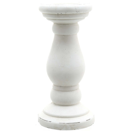 matt white ceramic candle holder