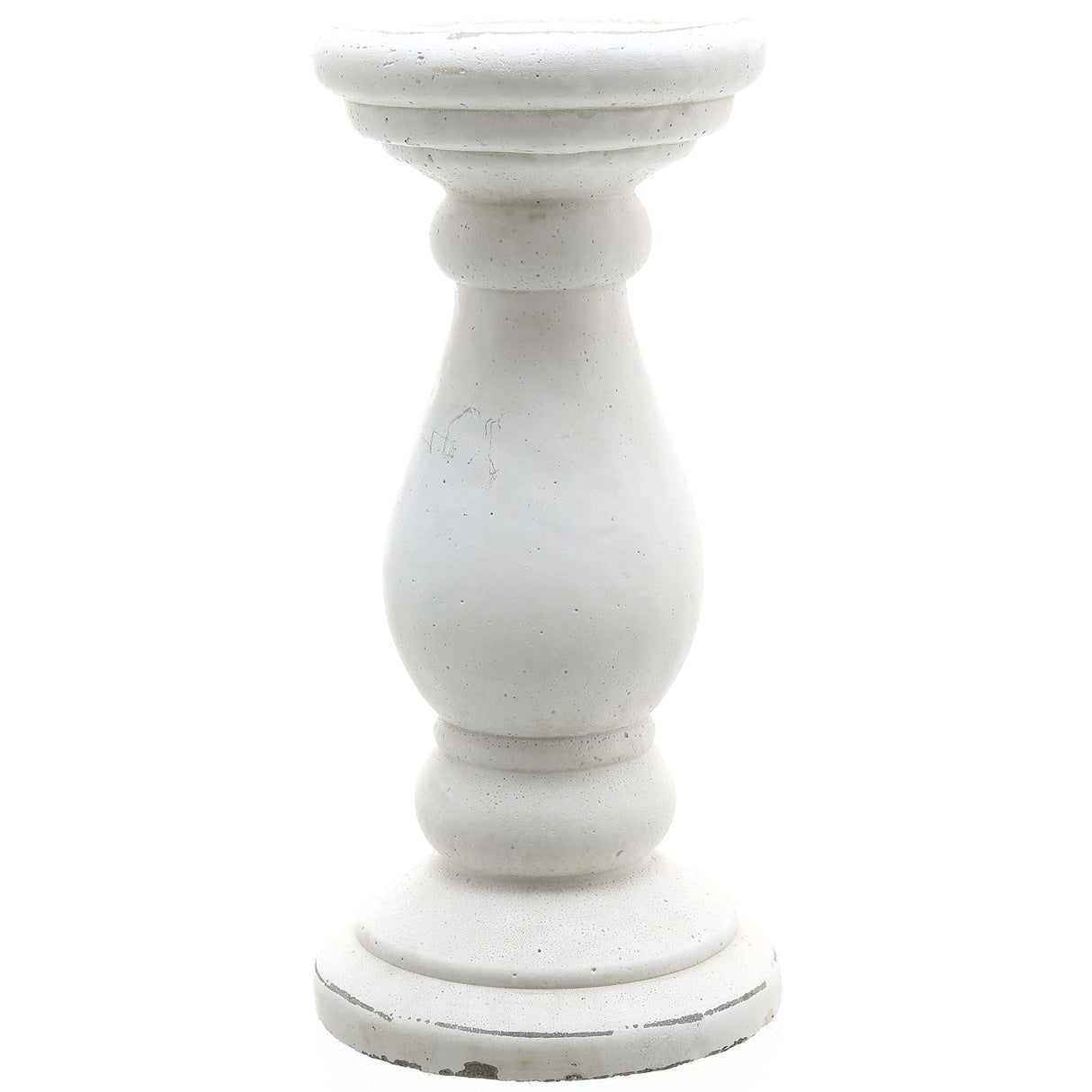 large matt white ceramic candle holder